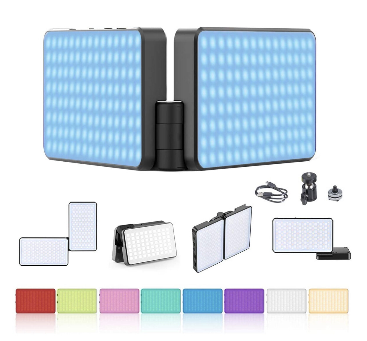 VIJIM 316 RGB LED Light Full Color Camera/Camcorder Light, Pocket Size Rechargeable