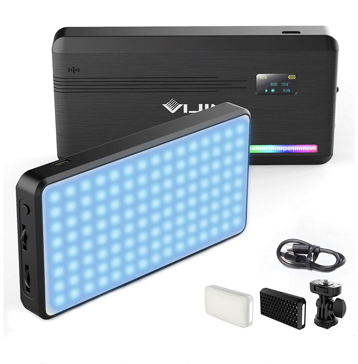 VIJIM VL196 RGB LED Video Light with Adjustable Stand