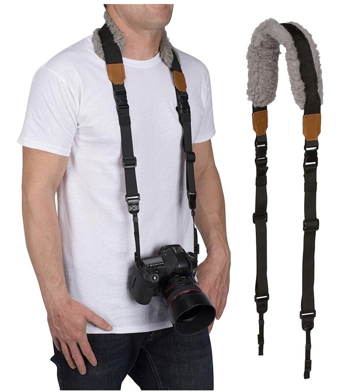 Movo MP-SS8 DSLR Camera Strap – Quick Release Sheepskin Neck Sling Shoulder Harness