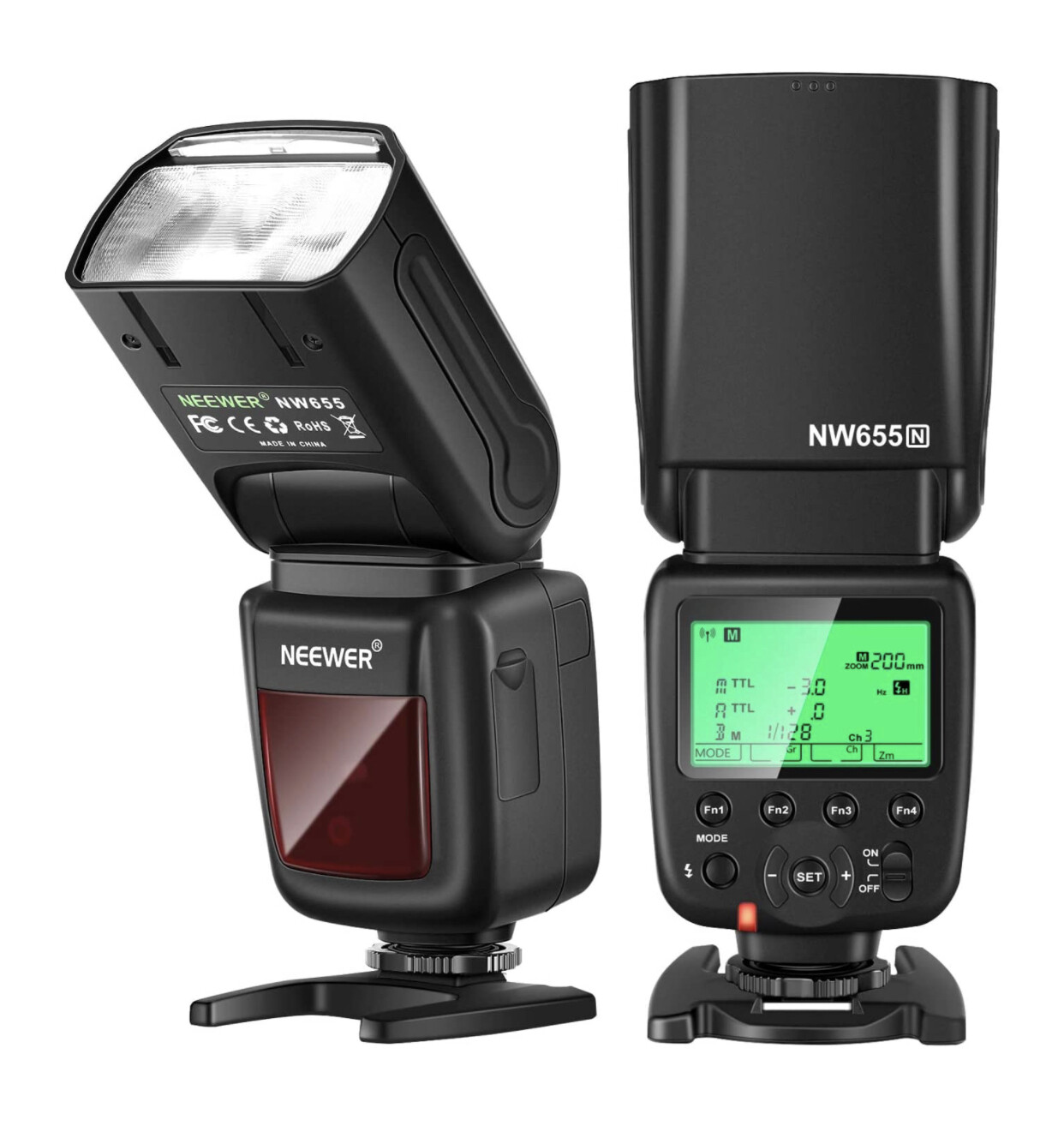 Neewer NW655-N 2.4G HSS 1/8000s TTL GN60 Wireless Master Slave Flash Speedlite for Nikon