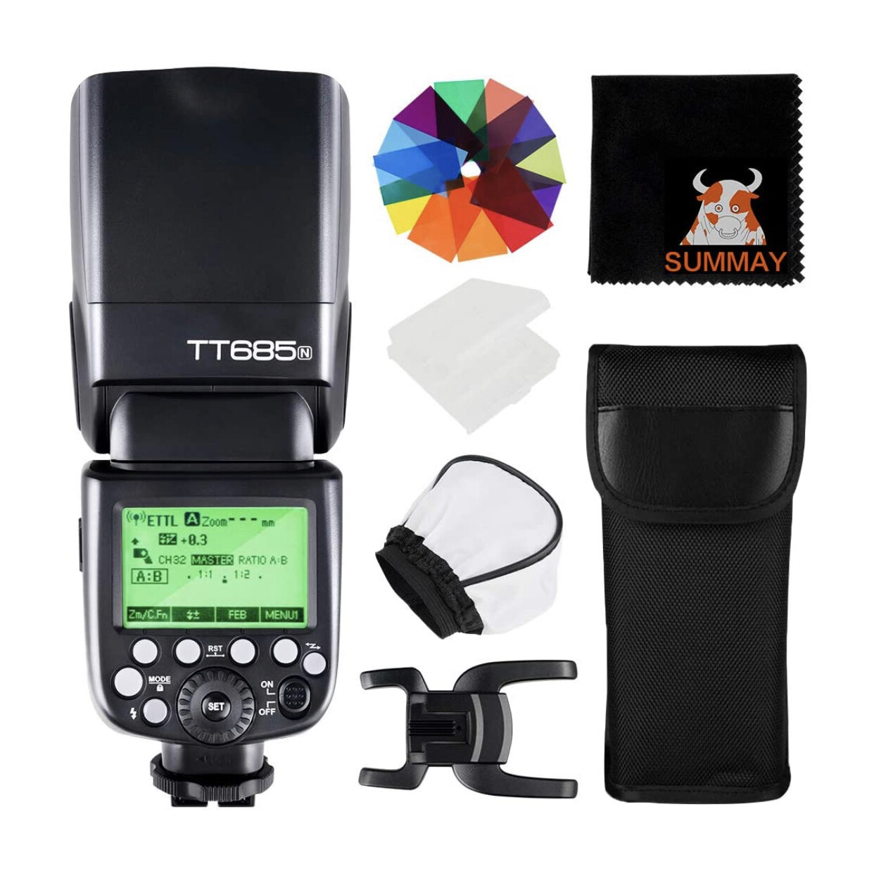 GODOX TT685N Thinklite TTL Flash Speedlite 2.4GHz GN60 1/8000s HSS Wireless Master Slave Kit