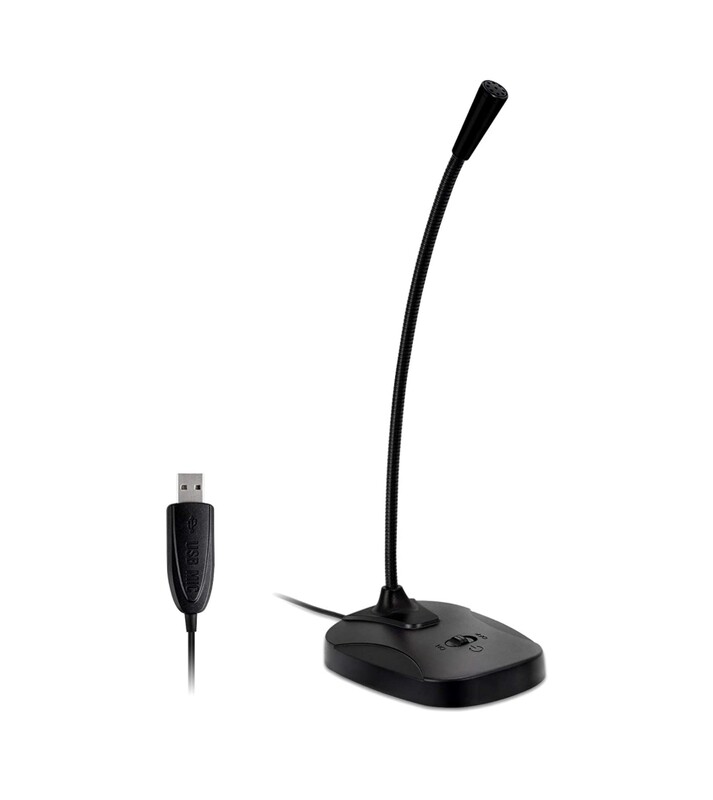USB Microphone with Mute Button, Plug&amp;Play Omnidirectional Condenser Microphone
