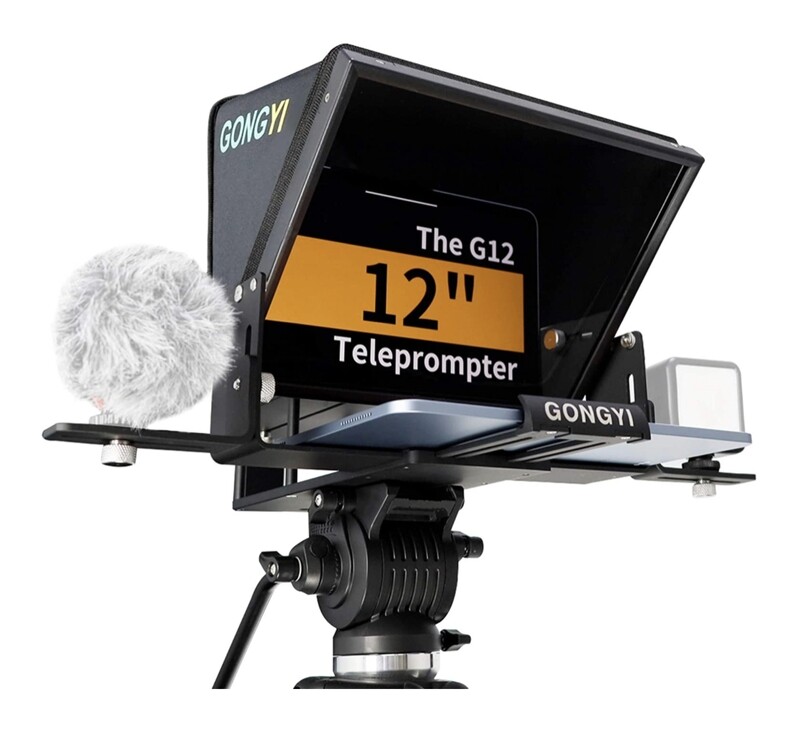 GONGYI G12 Teleprompter Solid Aluminum Constructions with Professional Case