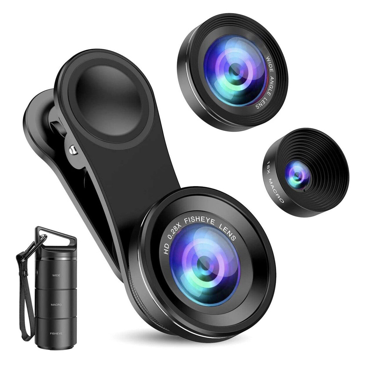 Criacr Phone Camera Lens, 3 in 1 Cell Phone Lens Kit