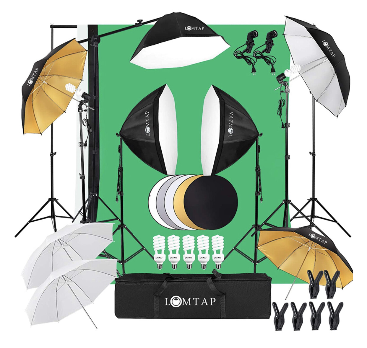 LOMTAP Photo Studio Lighting Kit Photography Studio Softbox Light Kit