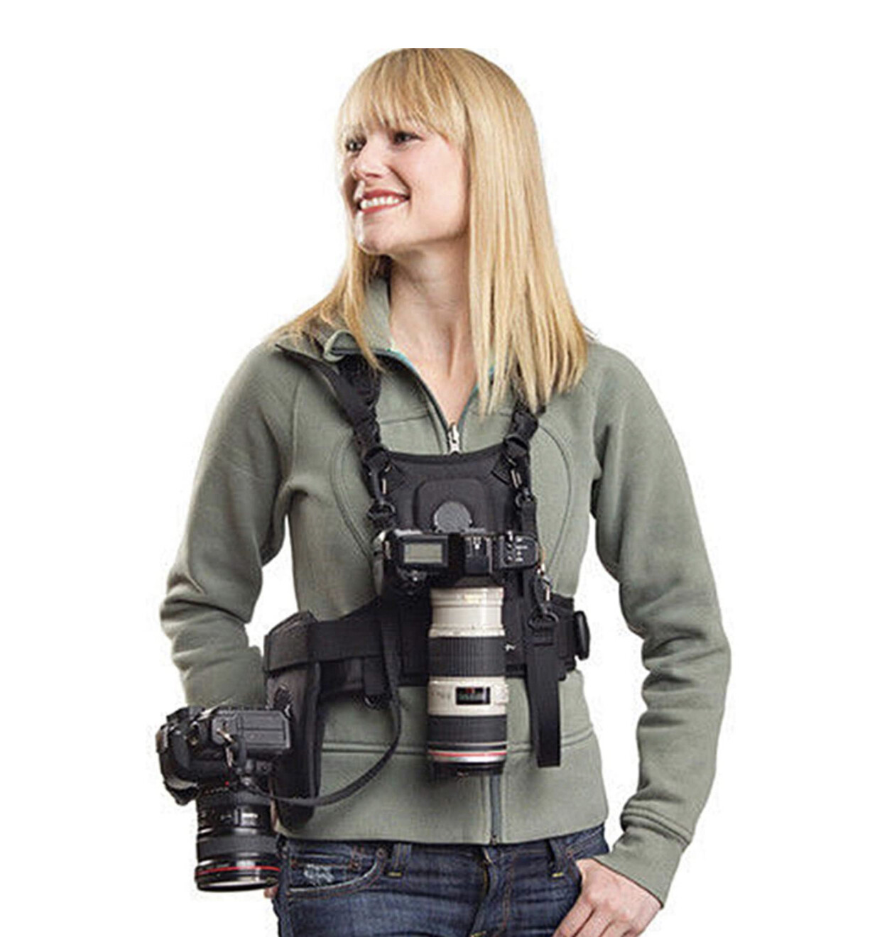 Sevenoak Dual Camera Harness SK-MSP01 Multi Carrying Chest Vest System with Side Holster