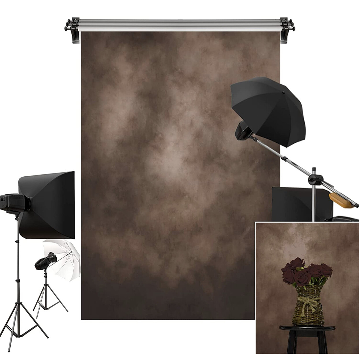 Kate 5x7ft/1.5x2.2m Brown Backdrop Textured Background Photography