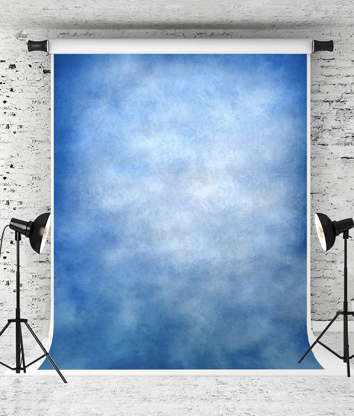 Kate 5x7ft Portrait Texture Photo Backdrop Fabric Ice Blue Background