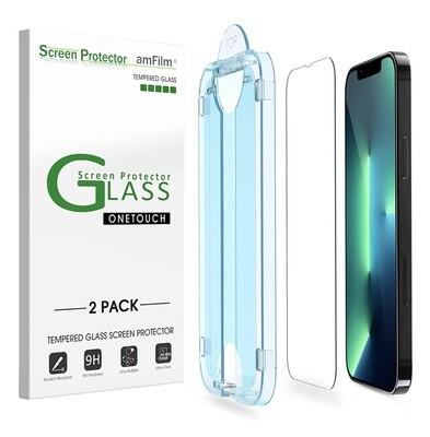 2 Pack OneTouch Glass Screen Protector Compatible with iPhone 13 Pro Max (6.7&quot;)