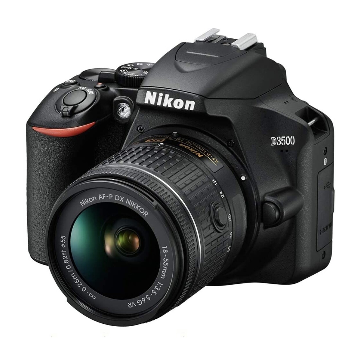 Nikon D3500 24.2MP DSLR Camera with AF-P DX NIKKOR 18-55mm f/3.5-5.6G VR, usada como nueva