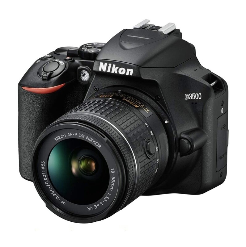 Nikon D3500 24.2MP DSLR Camera with AF-P DX NIKKOR 18-55mm f/3.5-5.6G VR, usada como nueva