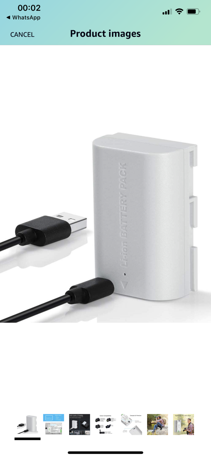 LP-E6/LP-E6N USB Rechargeable Battery