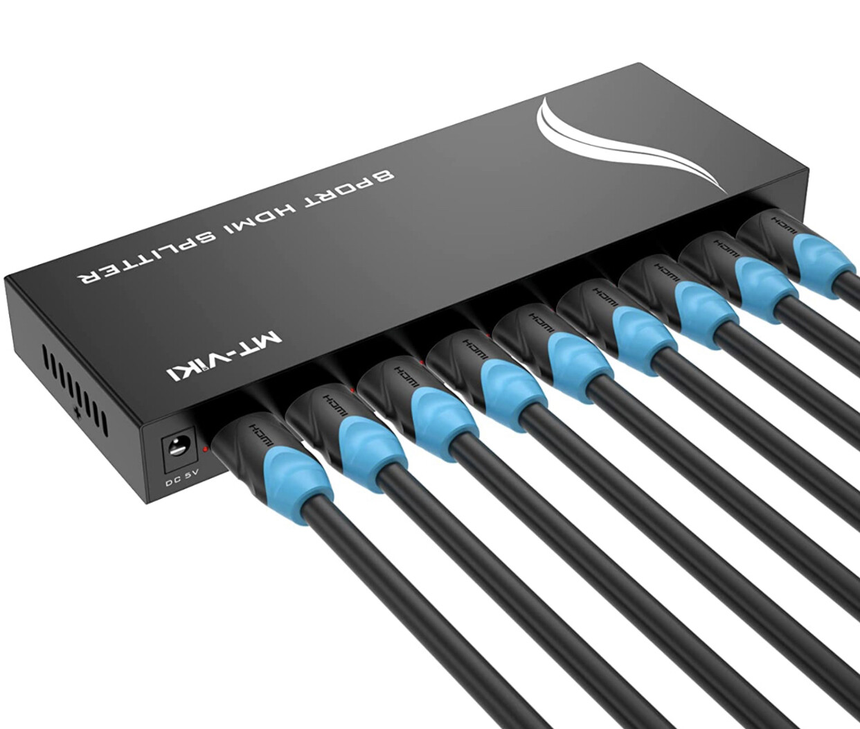 MT-ViKI 4K HDMI Splitter 1 in 8 Out 1x8, SP108 Powered 8 Way Monitor Outputs 3D HD 1080P 4Kx2K@30Hz