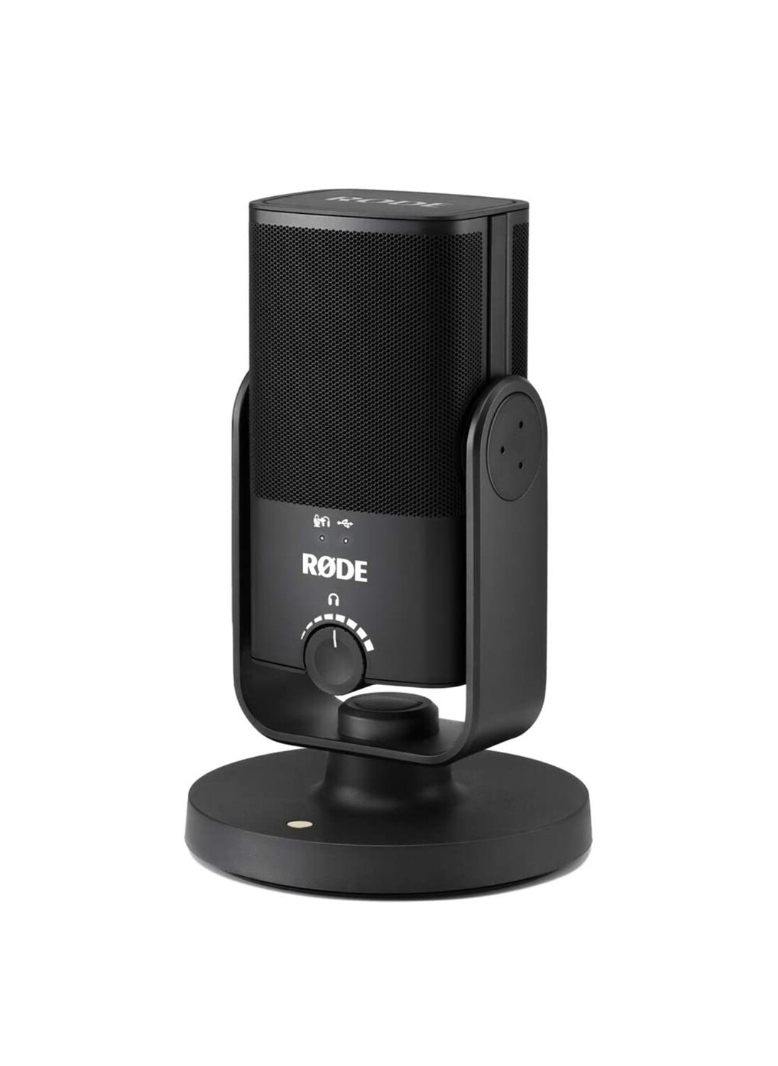 Micrófono USB Rode NT-USB-Mini con soporte magnético desmontable, pop filtro incorporado y amplificador de auriculares