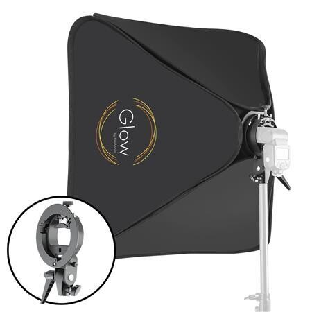 Glow 80x80cm Quick Softbox with Shoe Mount S-Type Flash Bracket