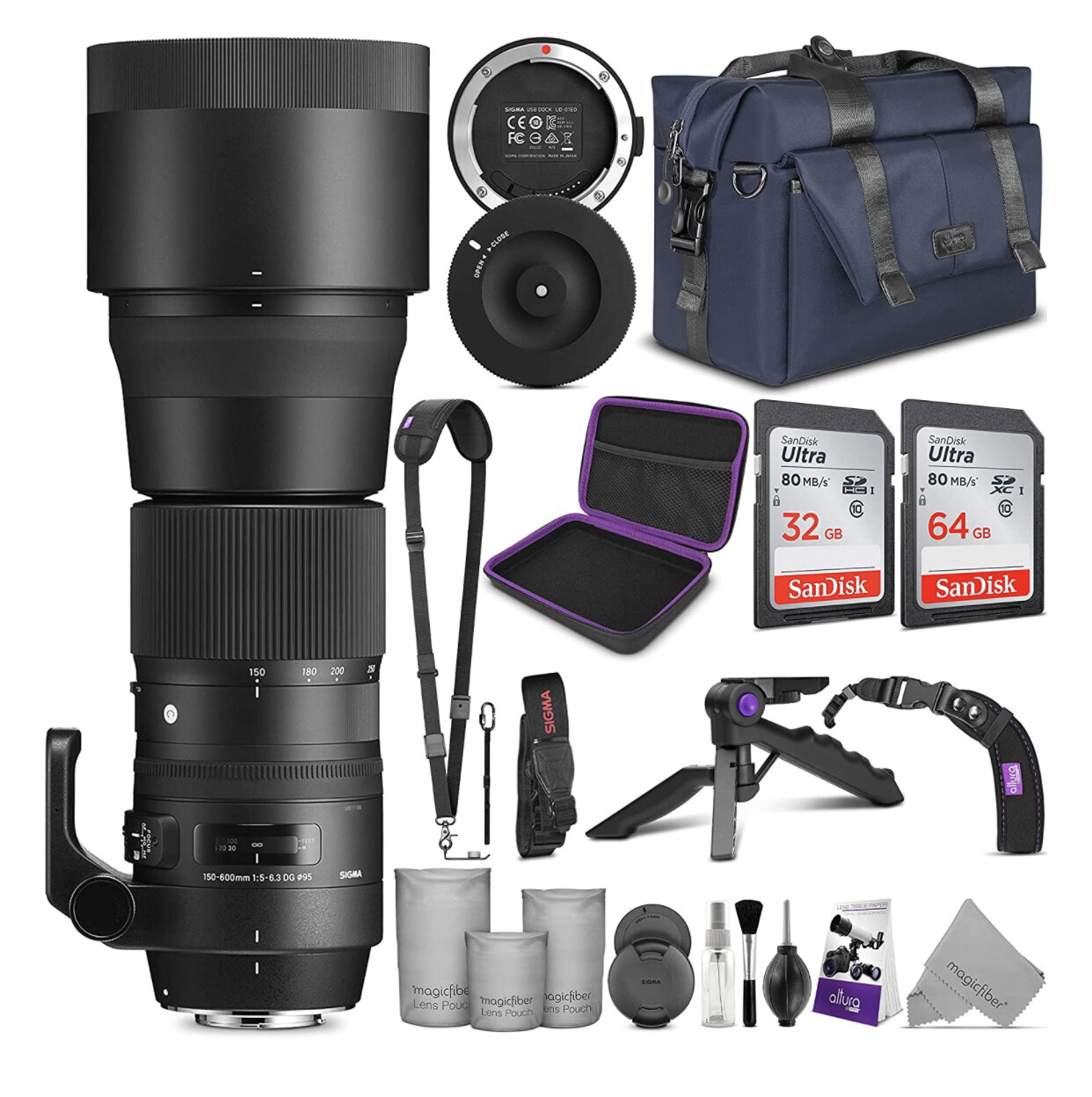 Sigma 150-600mm 5-6.3 Contemporary DG OS HSM Lens for Nikon KIT, Nuevo