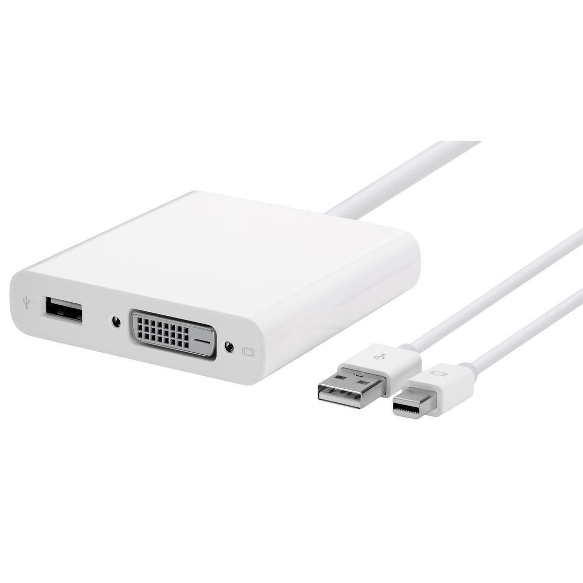 Apple Mini Display Port to Dual-link DVI Adapter White w/USB A1306, usado en buen estado