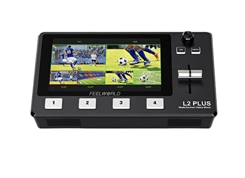 Feelworld L2 Plus 5.5&quot; LCD Multi-Camera Video Mixer Switcher with Touch Screen PTZ Control Chroma Key USB3.0