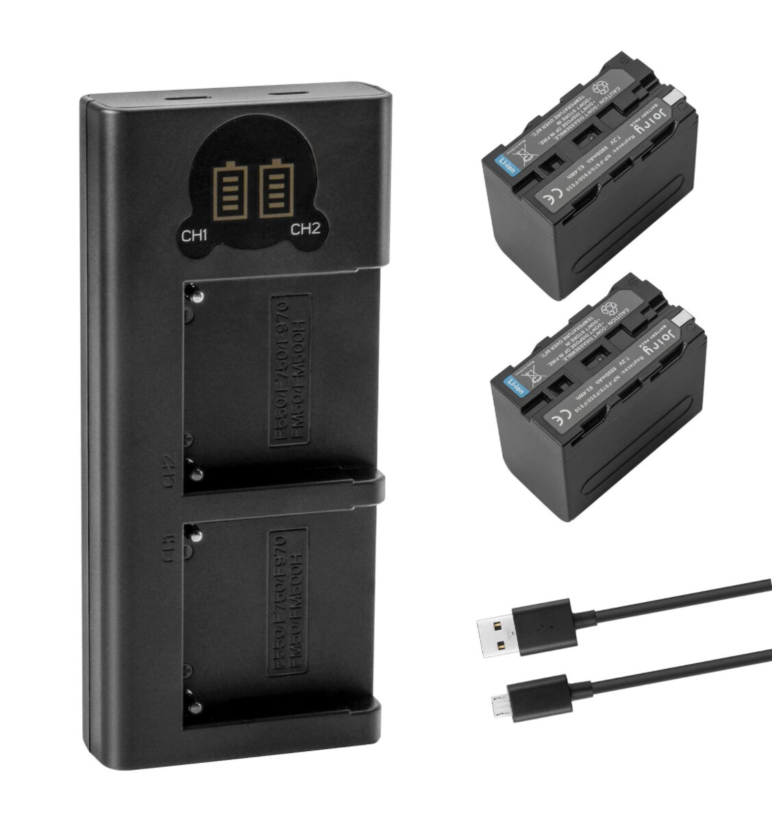 Joiry 8800mAh x2 NP-F970 Battery and Charger Kit