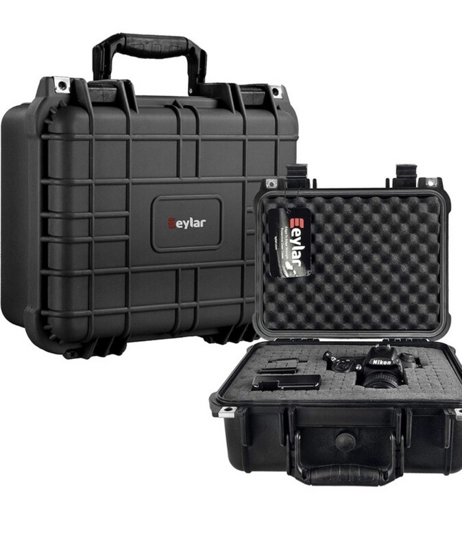 Eylar Protective Hard Camera Case Water &amp; Shock Proof w/Foam TSA Approved 13.37 Inch 11.62 Inch 6 Inch Black