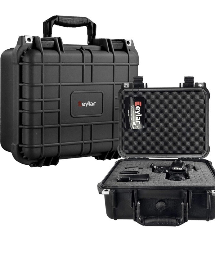 Eylar Protective Hard Camera Case Water &amp; Shock Proof w/Foam TSA Approved 13.37 Inch 11.62 Inch 6 Inch Black