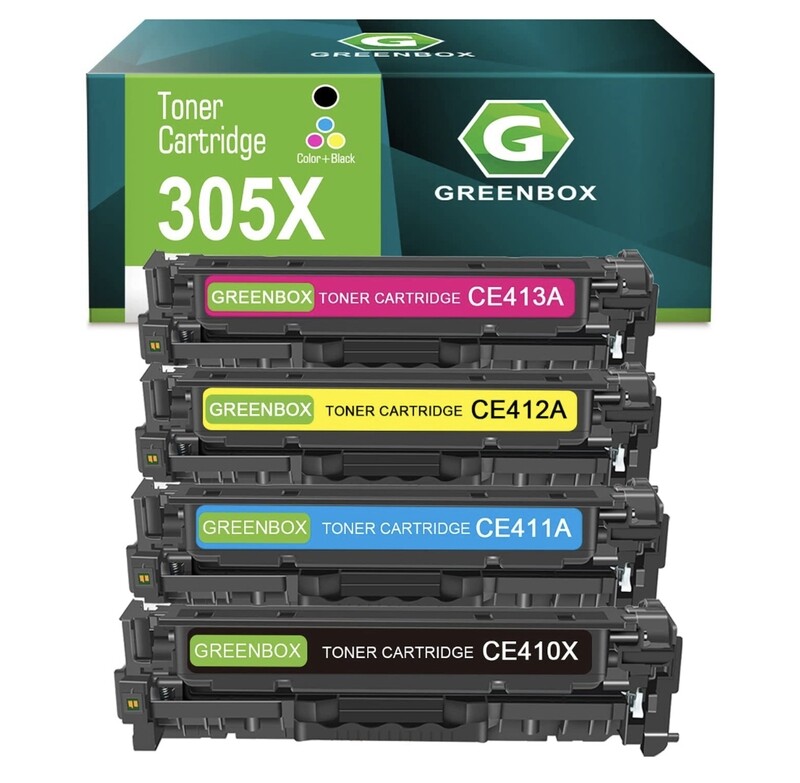GREENBOX Compatible Toner Cartridge Replacement for HP 305X 305A for Pro 400 Color M451dw M451dn M451nw MFP M475dw M475dn M375nw Printer