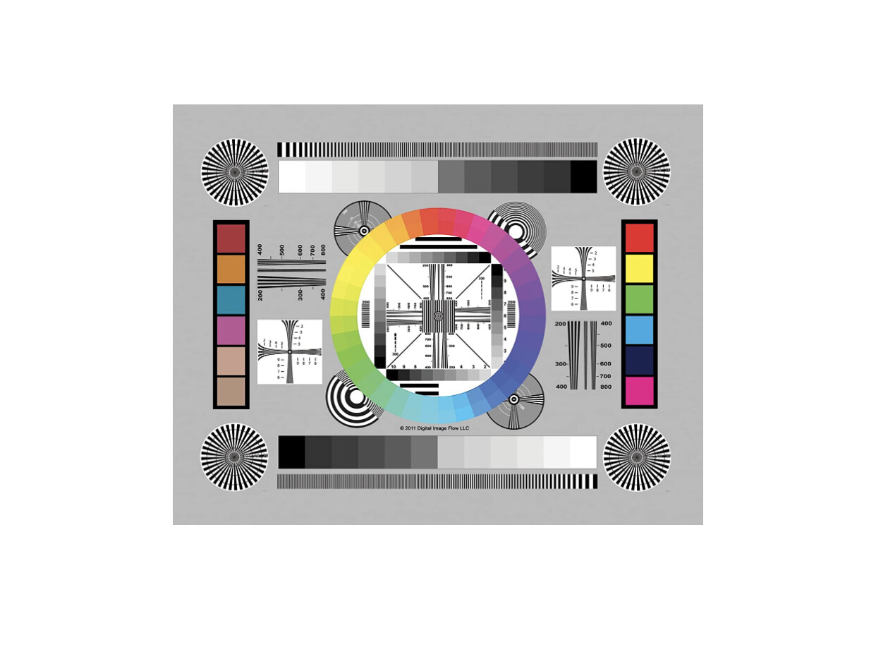 DGK Color Tools High Resolution 8.5x11&quot; Chrome SD Professional Lens Test Chart
