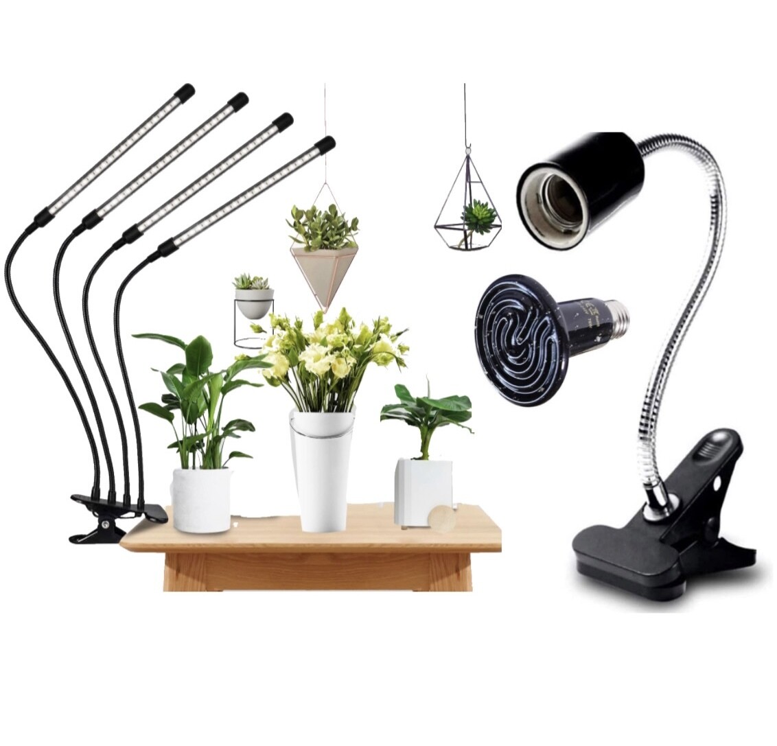 Kit de luces de iluminación y calentamiento para plantas, usado en buen estado