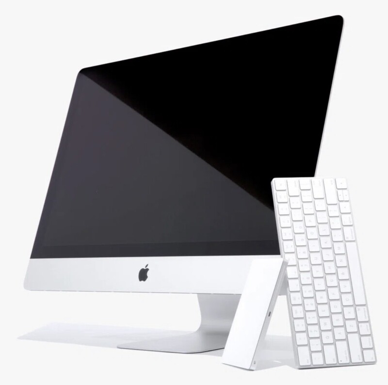 2015 Apple iMac 27 Retina 5K Quad Core i7 4GHz 24GB RAM 512GB SSD 2GB Radeon GPU + Teclado + Trackpad, usado como nuevo en su caja