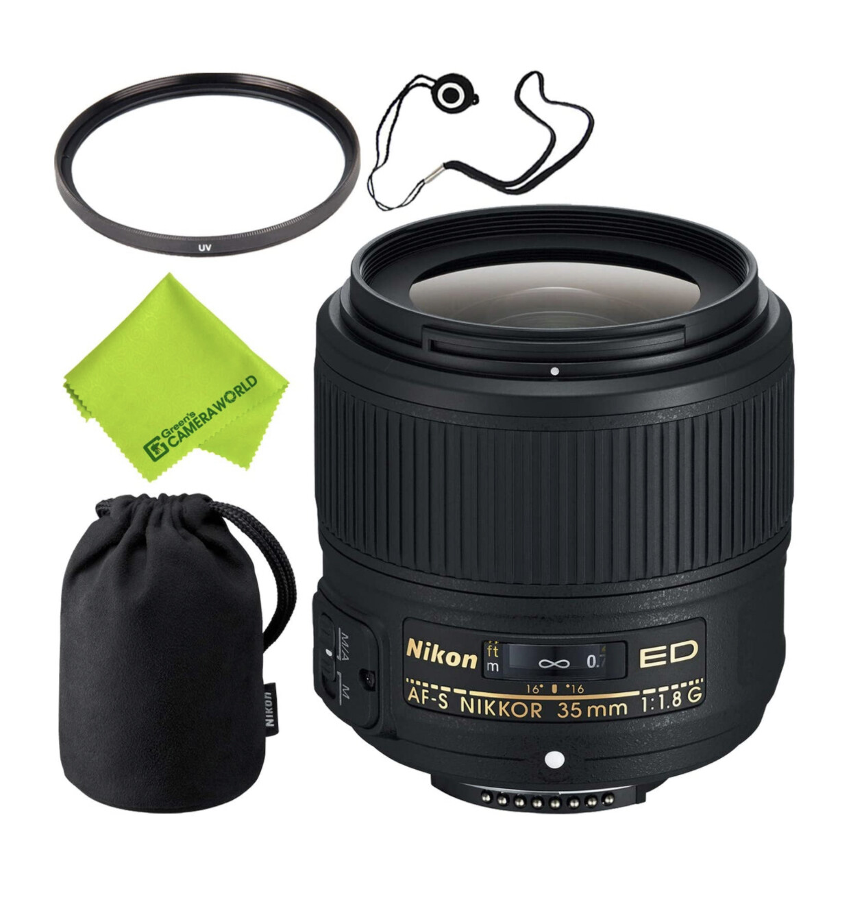 Nikon AF-S NIKKOR 35mm f/1.8G ED Lens Kit, Usado, como nuevo