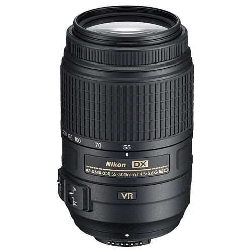 Nikon 55-300mm AF-S NIKKOR f/4.5-5.6G ED VR DX Zoom AFS, usado como nuevo
