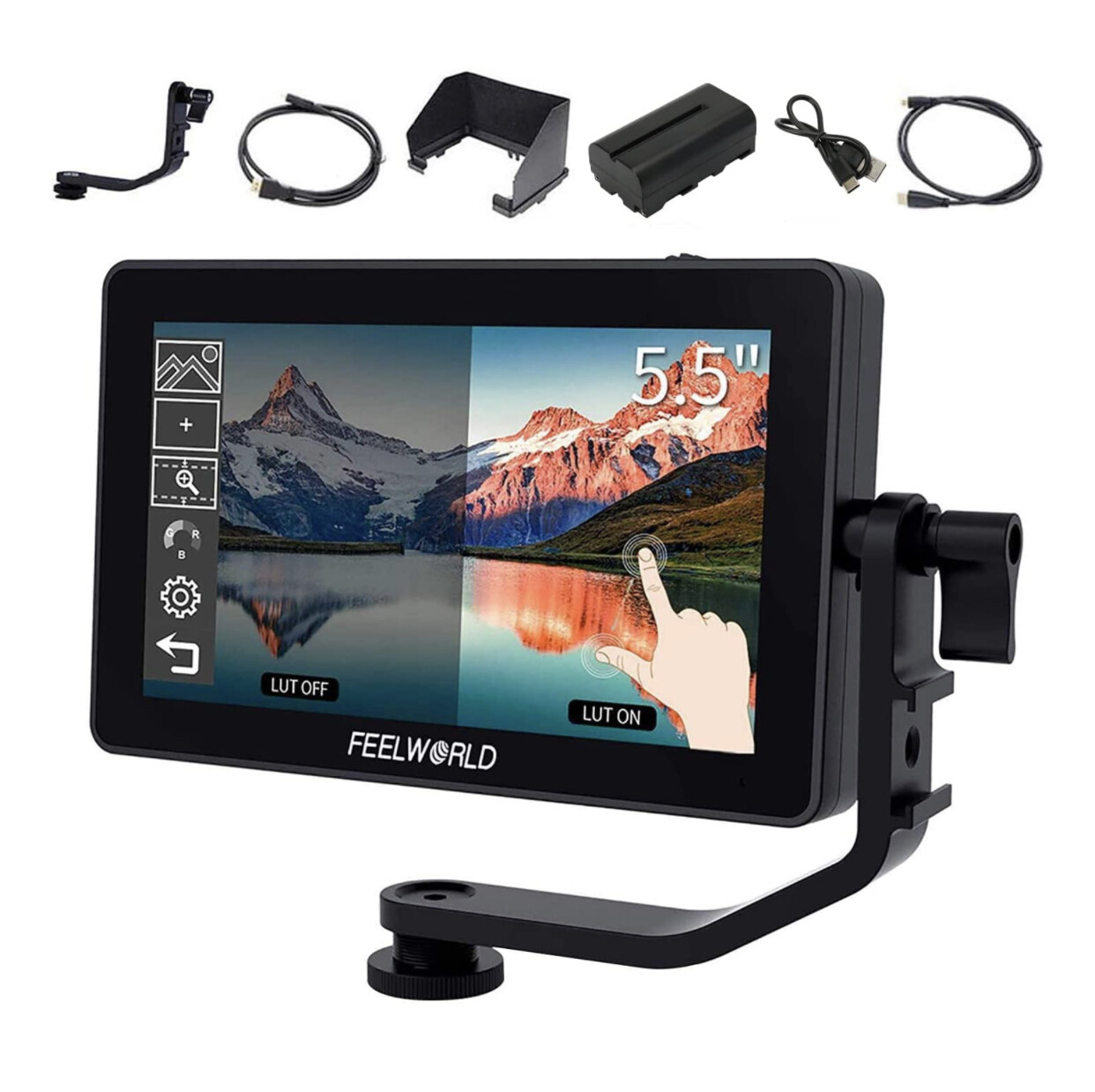 FEELWORLD F6 Plus 5.5 Inch Touch Screen DSLR Camera Field Monitor, usado en buen estado