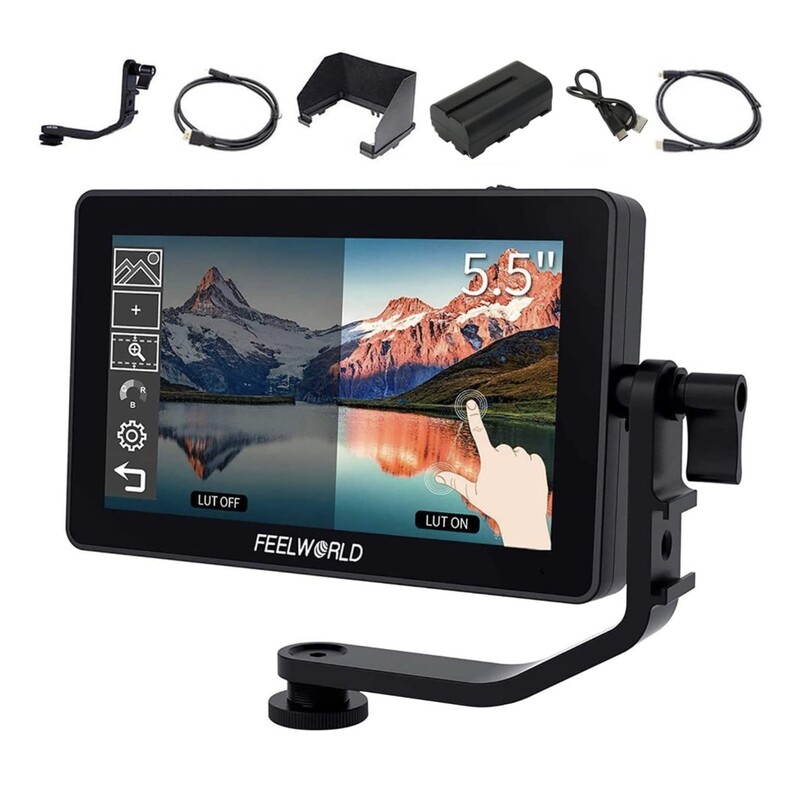 FEELWORLD F6 Plus 5.5 Inch Touch Screen DSLR Camera Field Monitor, usado en buen estado