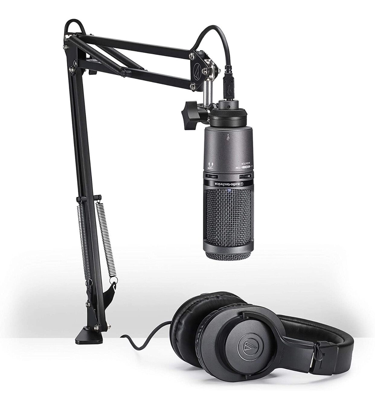 Audio-Technica AT2020USB+PK Vocal Microphone Pack for Streaming/Podcasting