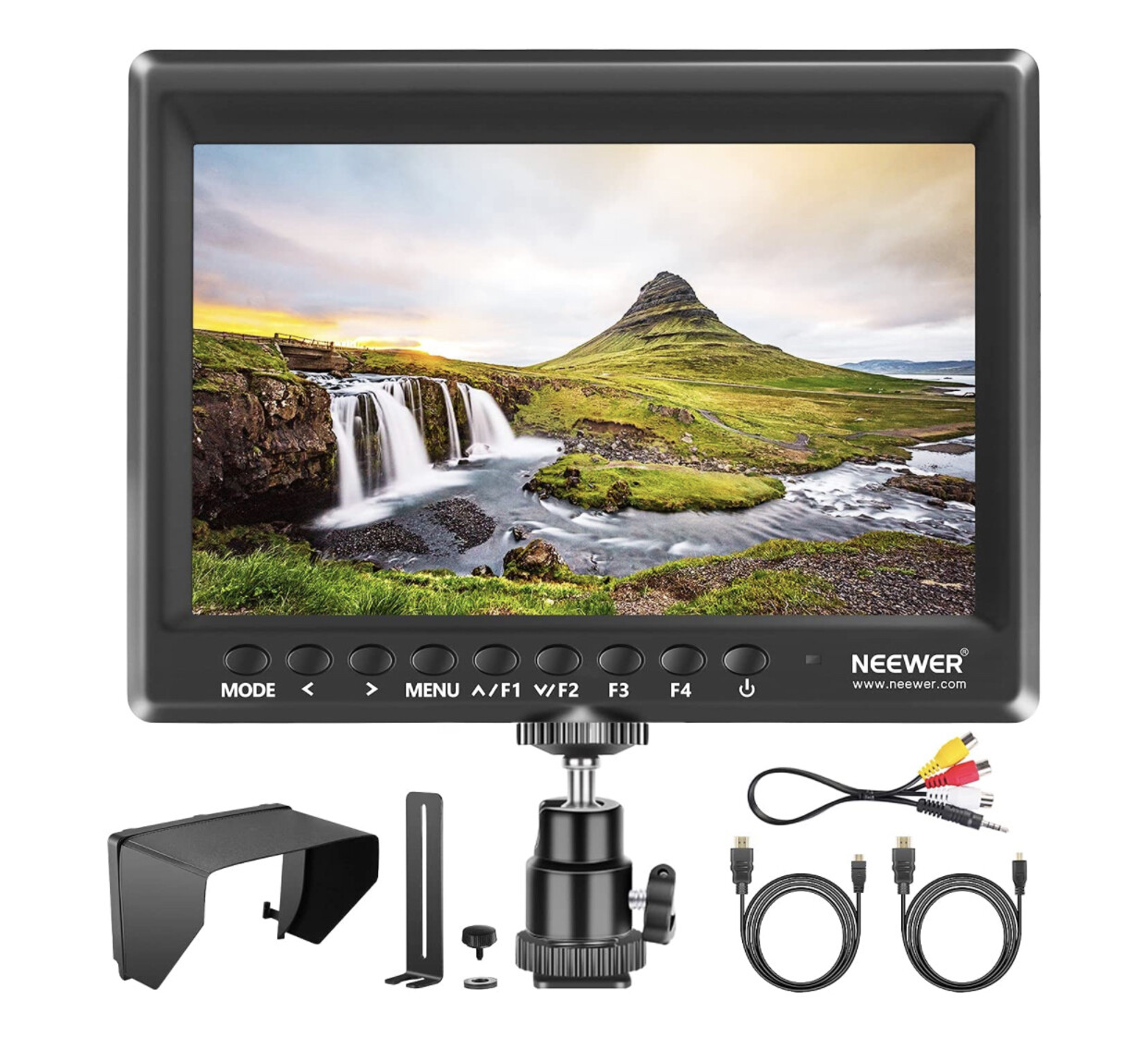 Neewer F100 7inch Camera Field Monitor HD Video Assist IPS 1280x800 4K HDMI Input 1080p
