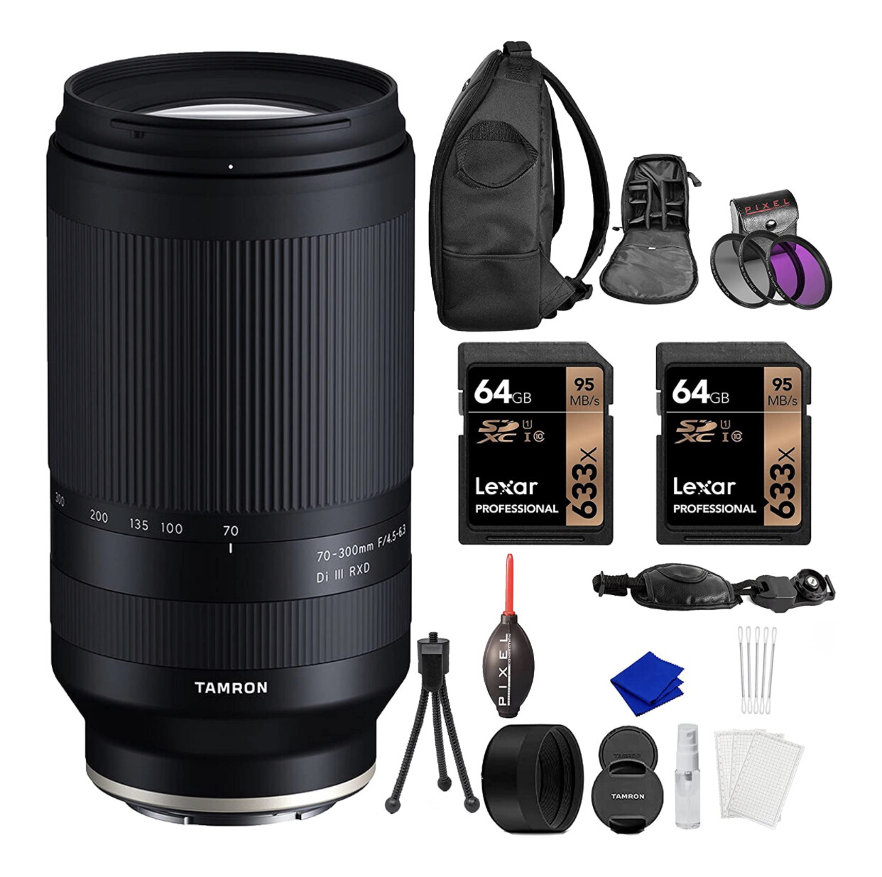 Tamron 70-300mm f/4.5-6.3 Di III RXD Lens for Sony E with Advanced Accessory KIT