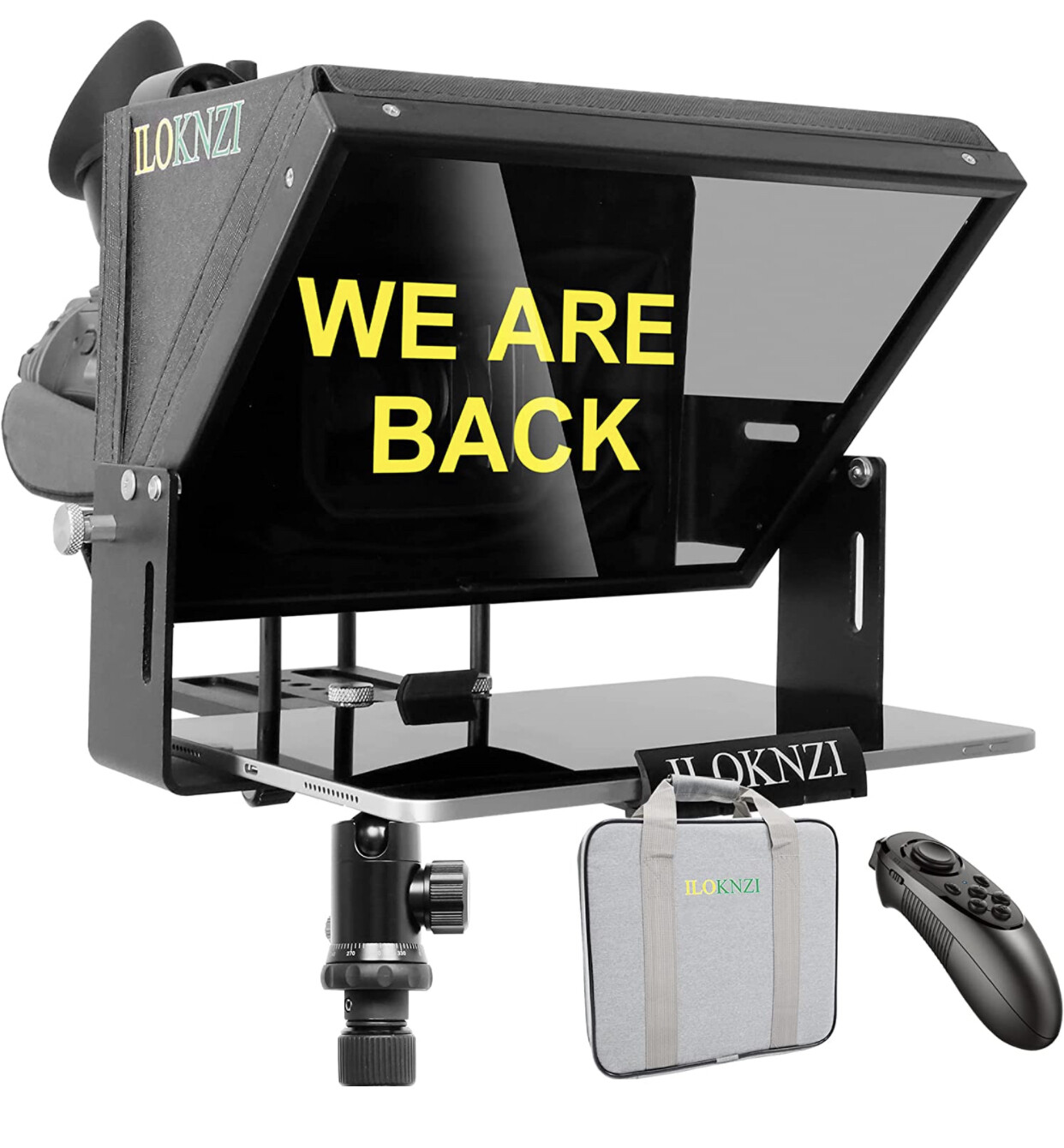 ILOKNZI Portable 12&quot; Teleprompters, All-Aluminum Body