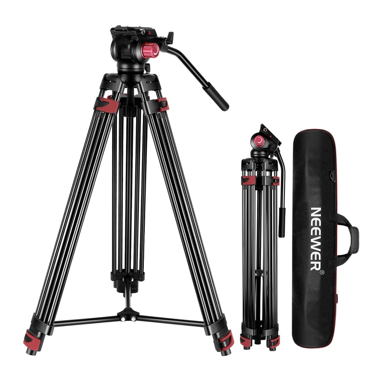 NEEWER 76&quot;/193cm Video Tripod, Heavy Duty Aluminum Alloy Camera Tripod Stand
