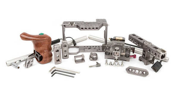 Tilta Handheld Camera Cage with Wooden Handle for Sony a7 series cameras