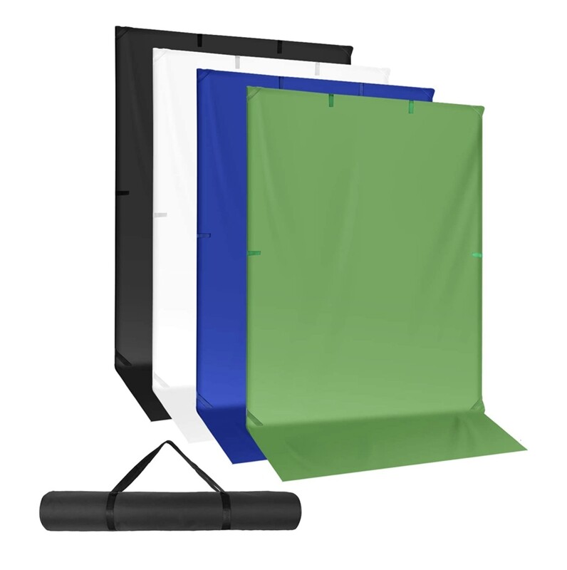 Neewer Chromakey Green/Blue and Black/White Backdrop with Backdrop Banner Stand 150x300 cm