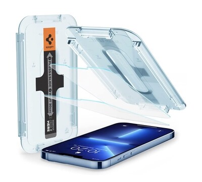 Spigen 2 pack Tempered Glass Screen Protector Designed for iPhone 13 Pro Max