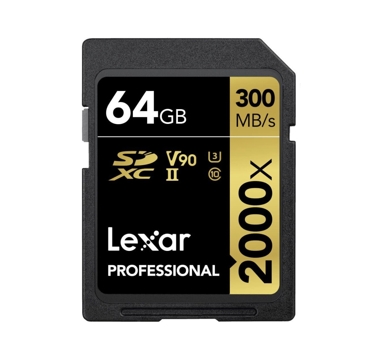 Lexar Professional 2000x 64GB SDXC UHS-II Card, Up To 300MB/s Read