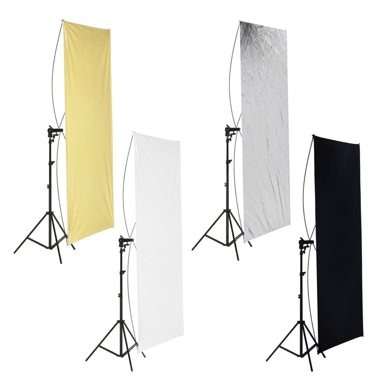Neewer 90 x 180cm Photo Studio Gold/Silver &amp; Black/White Flat Panel Light Reflector