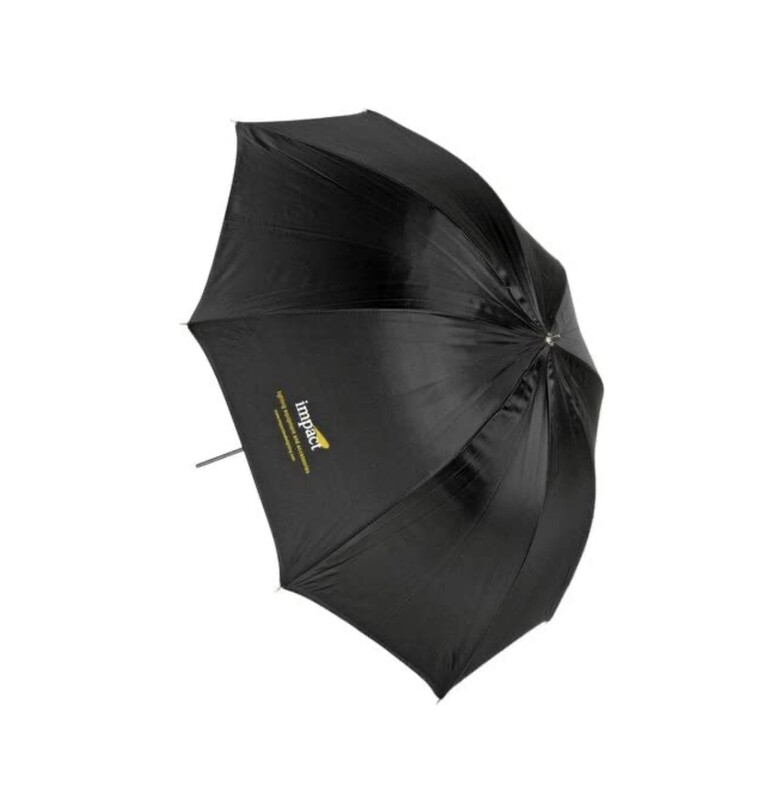 Impact Convertible Umbrella - White Satin with Removable Black Backing - 32&quot;