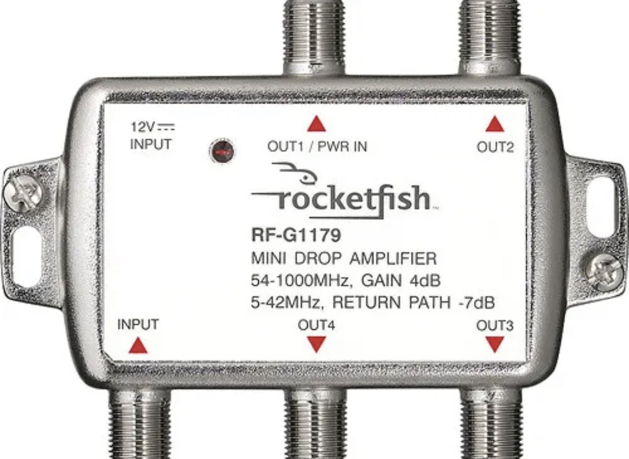 Rocketfish Bidireccional 1 en 4 salida, Amplificador de cable de televisión
