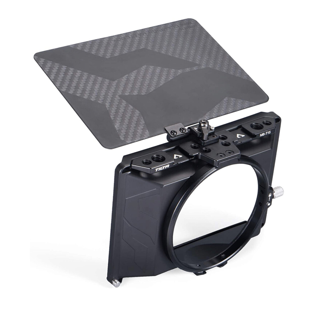 Tiltaing Mini Matte Box - Lightweight Filter Support with Top Flag for DSLR or Small Cine-Style Cameras Lenses | MB-T15