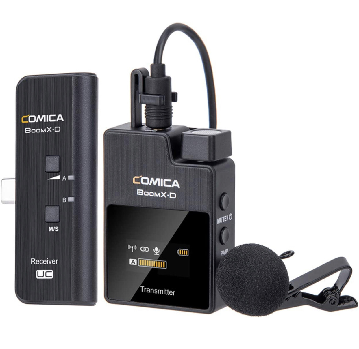 Comica Wireless Lavalier Microphone System BoomX-D UC1 1-Trigger-2 2.4G Wireless Microphone Kit