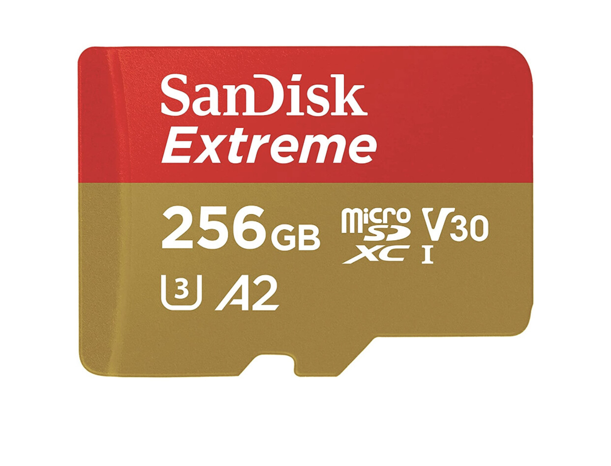 SanDisk 256GB Extreme microSDXC UHS-I Memory Card with Adapter