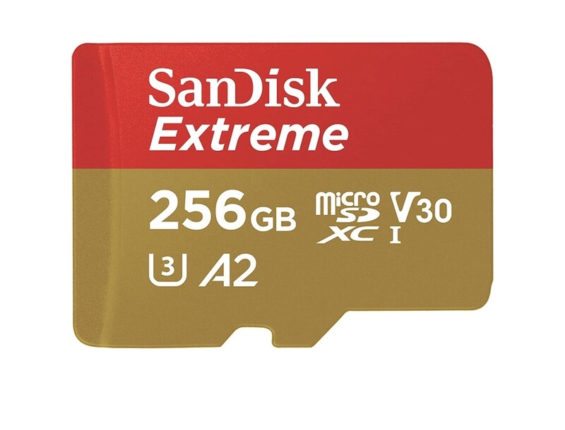 SanDisk 256GB Extreme microSDXC UHS-I Memory Card with Adapter