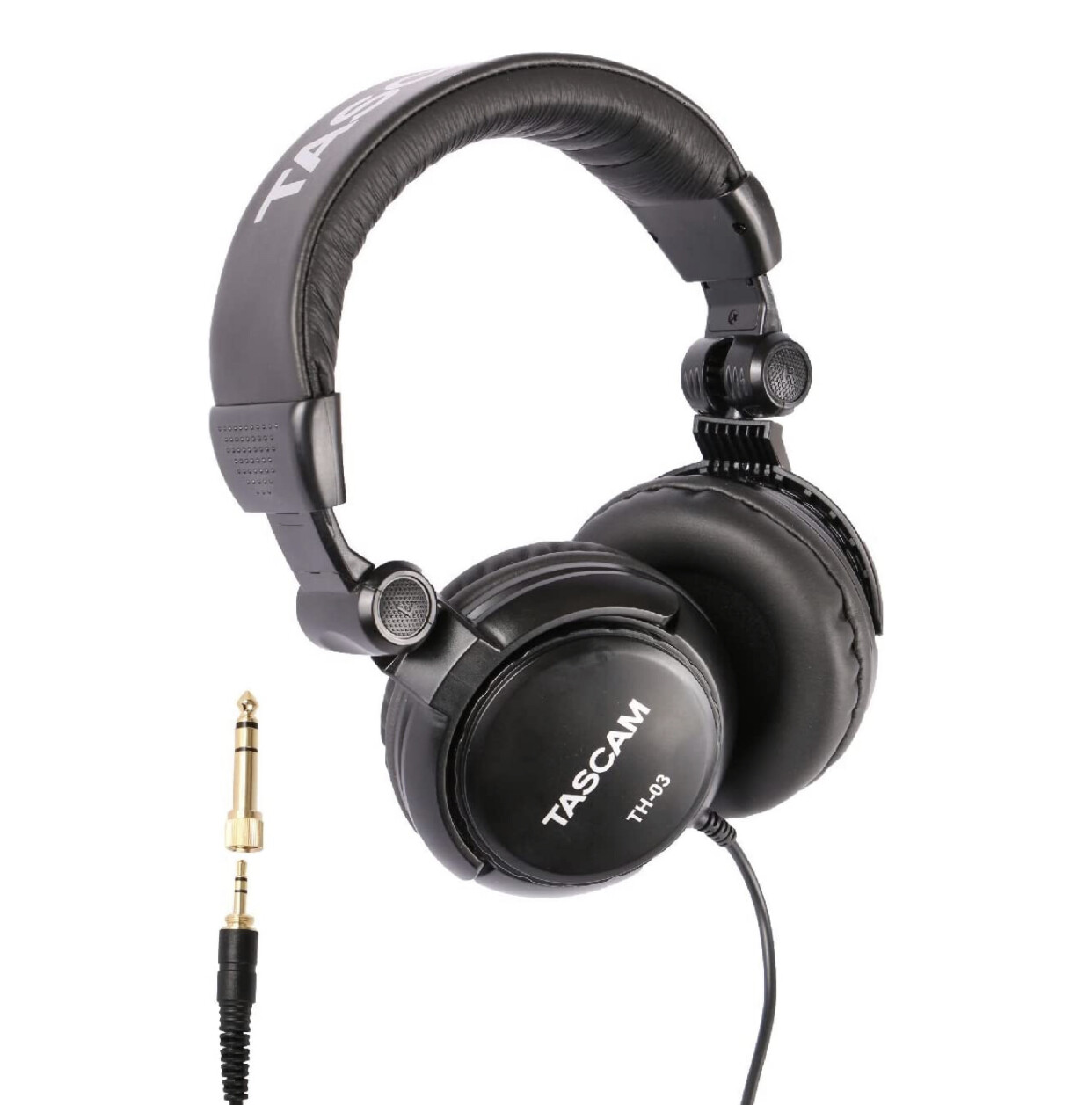 Tascam TH-03 Studio Headphones – Closed Back, Padded, Adjustable Pro Audio Headset